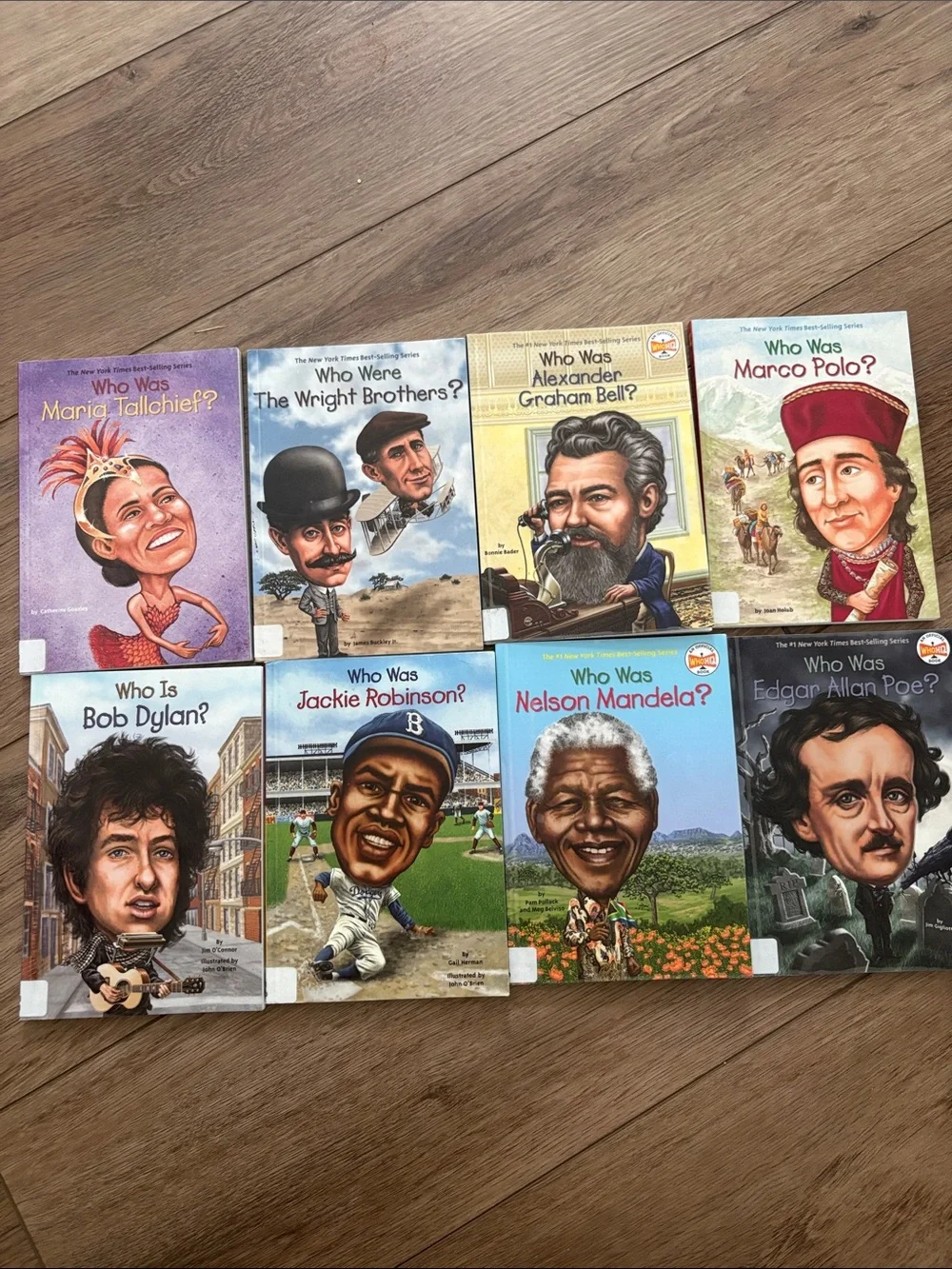 8 Who Was Who Is Books Set Lot Bundle Marco Polo Jackie Robinson Nelson Mandela
